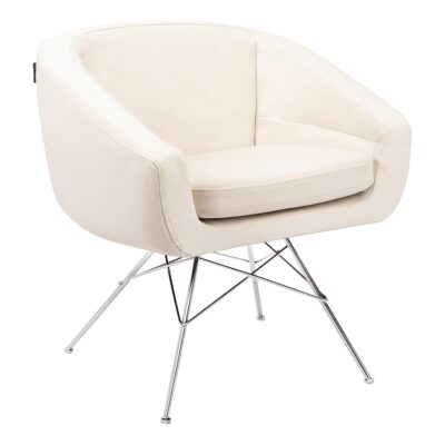 Sessel Aiko Leder, weiß