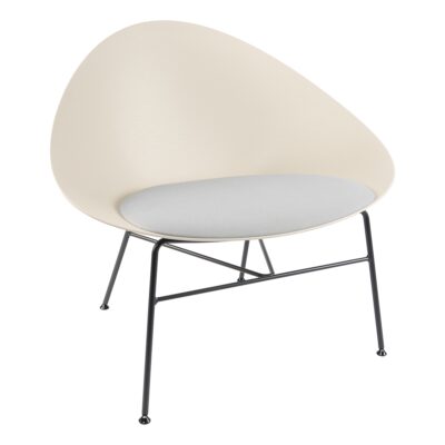 Sessel Adell, creme-hellgrau