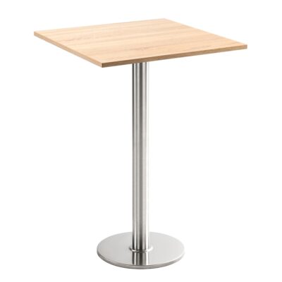 Stehtisch Chromo, Eiche hell, 70x70