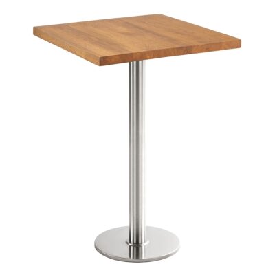 Stehtisch Chromo, Eiche dunkel, 70x70